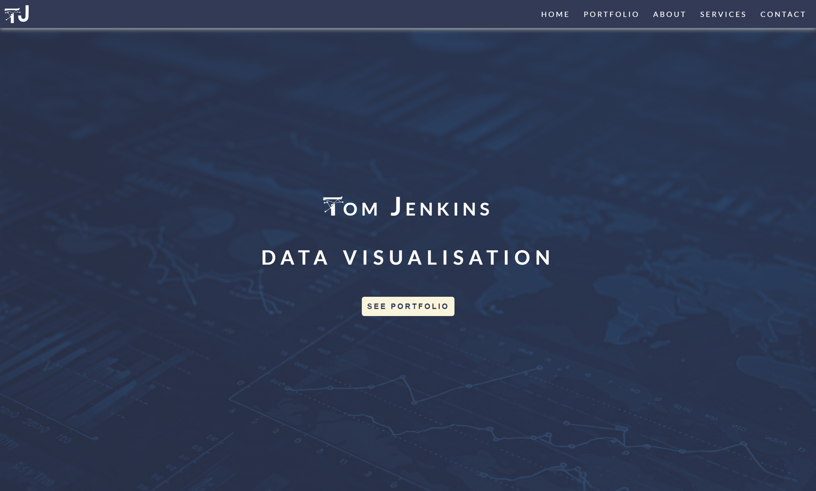 screenshot of Tom Jenkins Data Visualisation website
